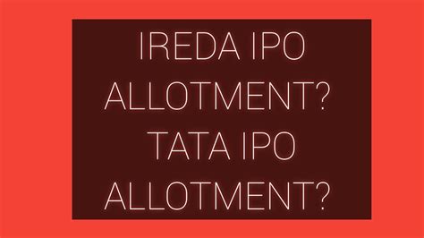 IREDA IPO ALLOTMENT MSG DEBIT OR CREDIT YouTube