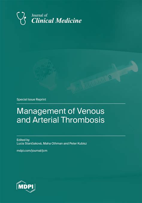 Management Of Venous And Arterial Thrombosis Mdpi Books