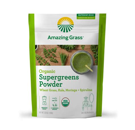 Organic Supergreens Combines Farm Fresh Wheat Grass Kale With