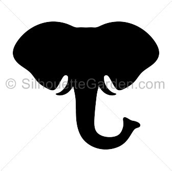 Elephant Head Silhouette