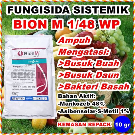 Jual Bion M 1 48 Wp 10 Gr Kemasan Repack Mankozeb Fungisida Sistemik