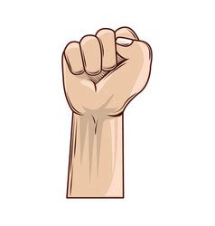 Human Rights Raised Hands In Fist Gesture Vector Image