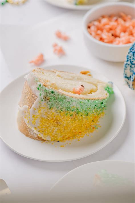 Homemade King Cake With Cream Cheese Filling Baked Bree