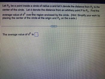 Answered Let Po Be A Point Inside A Circle Of Bartleby