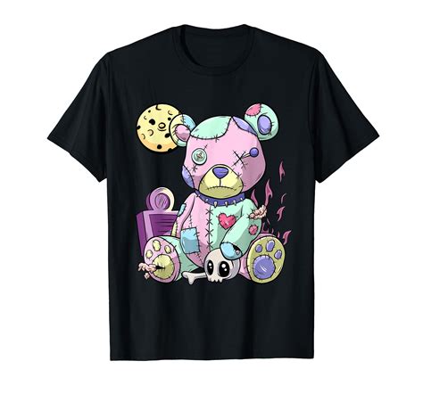 Kawaii Pink Pastel Goth Cute Creepy Teddy Bear Anime T Shirt Walmart