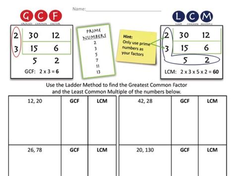 Worksheet On Lcm Worksheets Library