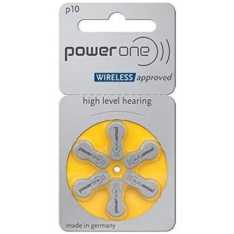 Powerone Zinc Air Mercury Free Hearing Aid Battery Size P Strip