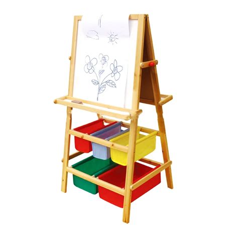 Wholesale Child Two Sides Kids Drawing Board Toy Mini Wooden Easel