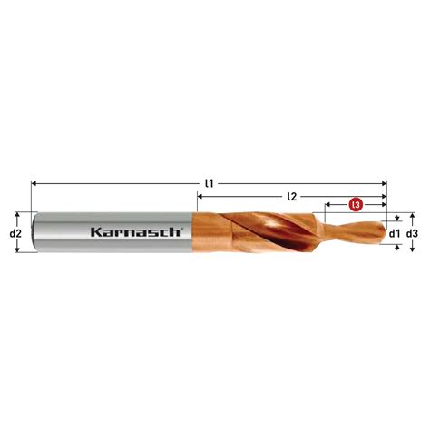 2 Flute 90 HSS XE TITAN TEC Coated Subland Drills For Countersunk