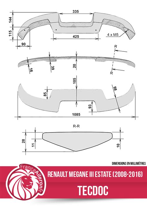 Aileron Becquet Origine Replica Pour Renault Megane 3 Estate Break