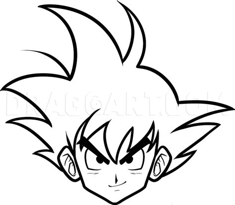 How To Draw Goku Easy Step By Step Drawing Guide By Dawn Dragoart