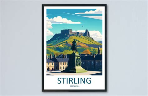 Stirling Print Stirling Home Décor Scotland City Art Print Etsy Uk