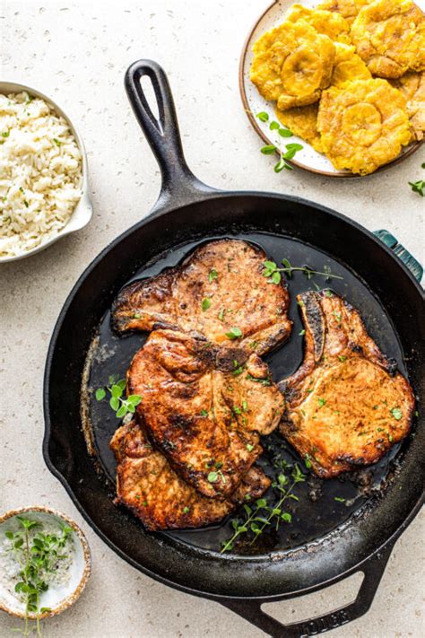 Chuleta Frita Puerto Rican Fried Pork Chops The Novice Chef