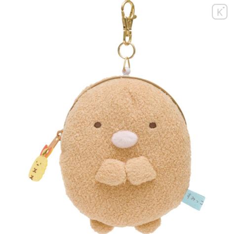 Japan San X Plush Pass Case With Reel Sumikko Gurashi Tonkatsu