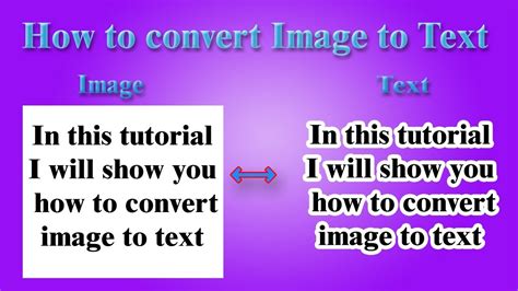 How To Convert Image Text To Text Format Youtube