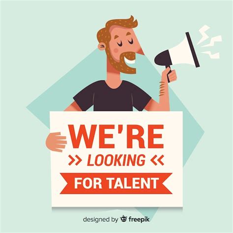 We Are Looking For Talents Vector Background Stock Illustration