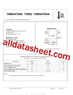 1SMA4749A Datasheet PDF Bytesonic Electronics Co Ltd