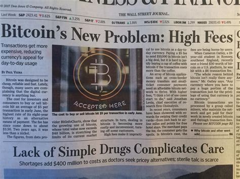 bitcoin hits  front page   wall street journal poolyab