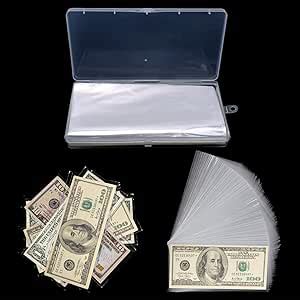 Amazon 100 Pieces Clear Paper Money Holder For Collectors With