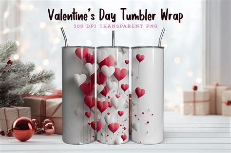 Valentines Day Skinny Tumbler Wrap Graphic By CraftlabSVG Creative