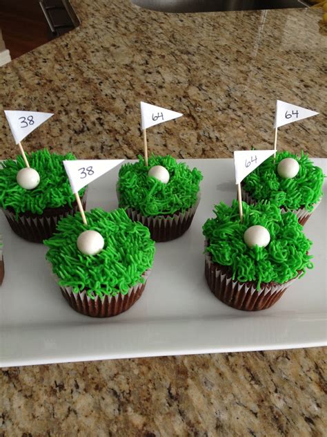 Sean 38 And Dads 64 Birthday Golf Cupcakes Golf Cupcakes