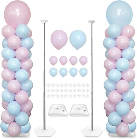 Amazon YALLOVE Balloon Column Stand Set Of 2 Balloon Stands