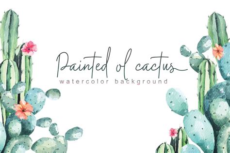 Cactus Frame With Watercolor Vector Art At Vecteezy