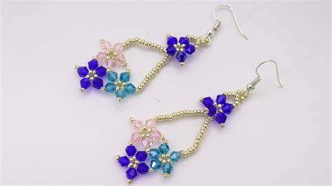 Cinderella Earrings Gorgeous Bicone Flower Earrings Easy Beaded