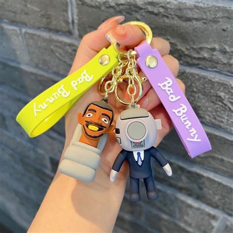 Creative Skibidi Toilet Keyringfunny Toilet Man Key Ring 3d Etsy Uk