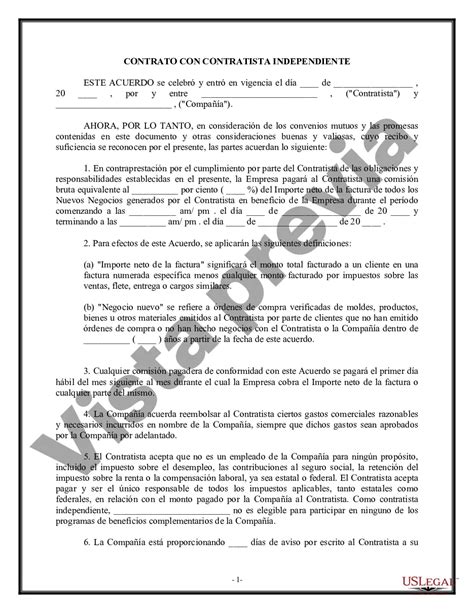 Jacksonville Florida Contrato De Trabajo Porcentaje De Ventas Contrato Trabajo Contratista