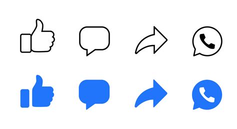 Like Comment And Share Icon Vector Elements Of Social Media Video