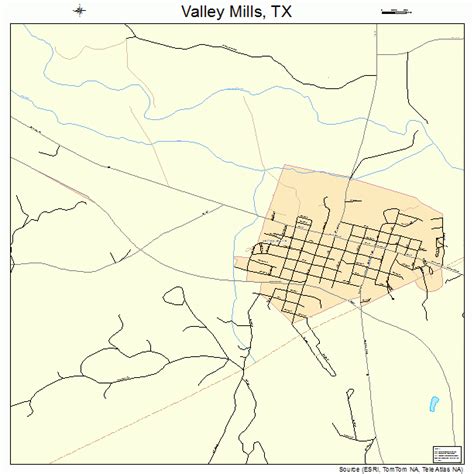Valley Mills Texas Street Map 4874732