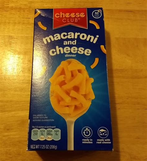 Cheese Club Macaroni And Cheese Dinner Aldi Reviewer