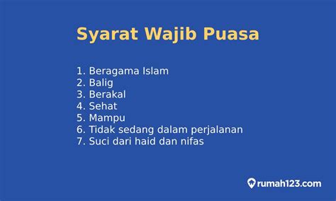 Syarat Wajib Dan Syarat Sah Puasa Yang Harus Diketahui