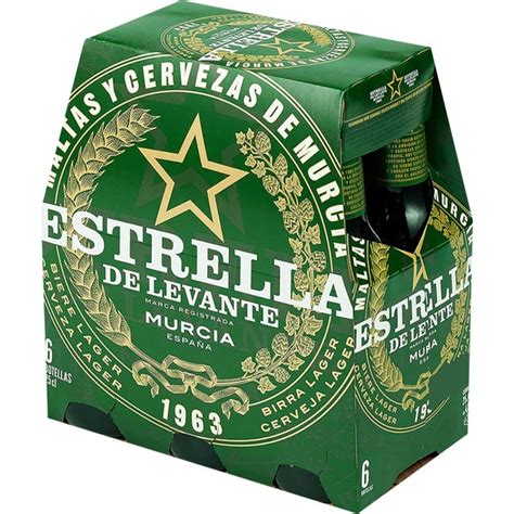 Cerveza Rubia Tipo Lager Pack Botellas Cl Estrella Levante