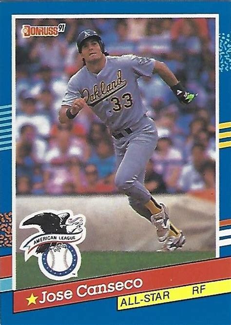 1991 Donruss 50 Jose Canseco Trading Card Database