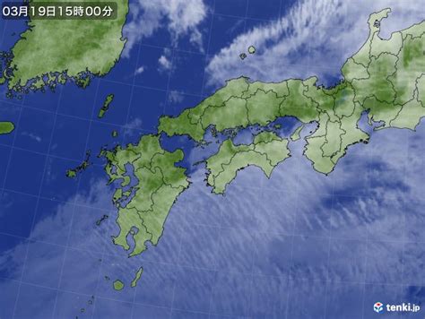 過去の気象衛星西日本2024年03月19日 日本気象協会 Tenkijp