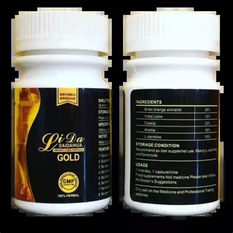 Lida Slimming Capsule Gold Natural Weight Loss Capsule