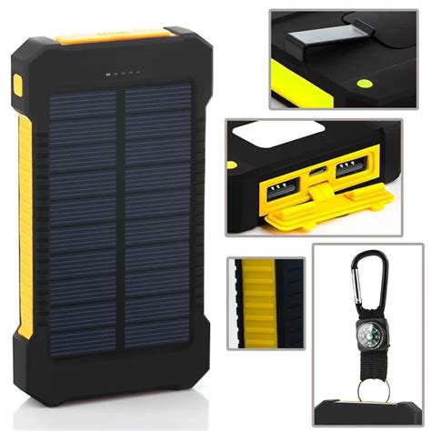 LiitoKala Lii D006 Power Bank 20000mAh Solar Power Bank Solar Charger Dual USB Power Bank with ...