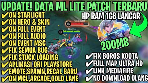 Data Ml Lite Full Event Mb Terbaru Patch Novaria Ml Lite Cara