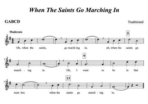 When The Saints Go Marching In Recorder Support