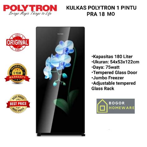 Jual Khusus Bogor Kulkas Polytron Pintu Pra Mo Liter