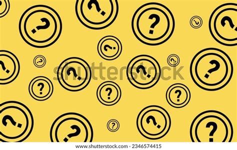 Yellow Design Background Question Mark Patterns Stock Vector (Royalty ...