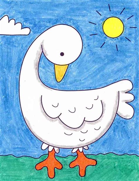 Goose Drawing For Kids