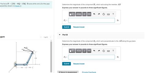 Solved The Force F I J K Lb Acts At The End A Of Chegg