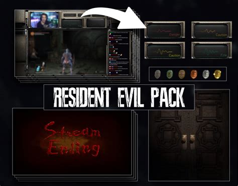 Animated Resident Evil Remake Stream Overlay Package Twitch Youtube