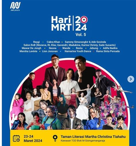 Yuk Nonton Konser Musik Gratis Memperingati Hari Mrt Jakarta Vol