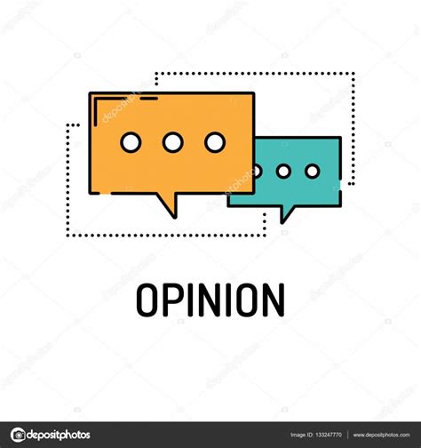 OPINION Line Icon Stock Vector Garagestock 133247770