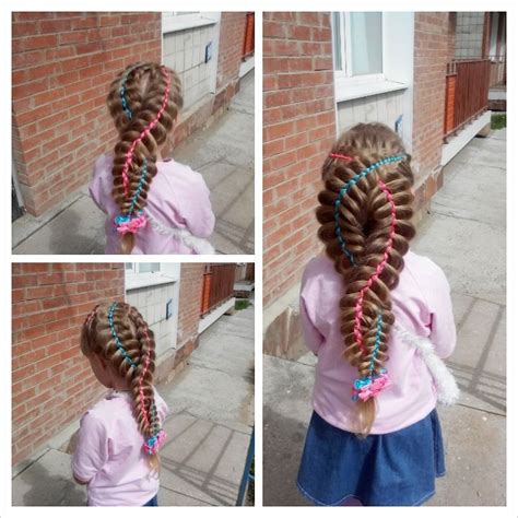 Косы с лентами | Hair styles, Hair wrap, Hair