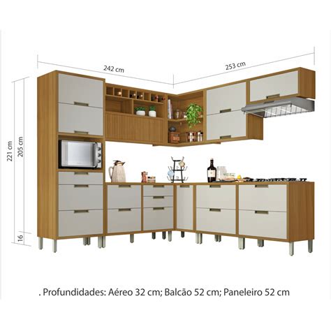 Cozinha Modulada Pe As A Reos Balc Es Paneleiro Ripado